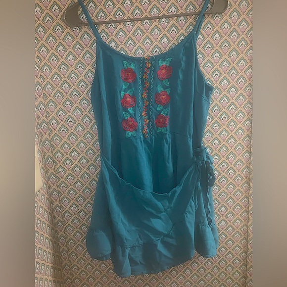 Rock & Roll Denim Embroidered Dress - Picture 1 of 7